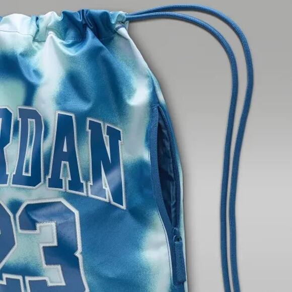 Jordan Drawstring Jersey Unisex Gym Sack Air Jumpman Blue White 9A0757 U1R - Picture 6 of 14